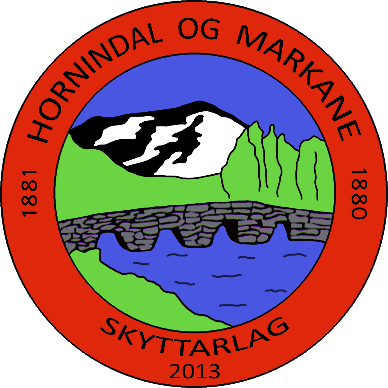 Logo Hornindal og Markane skyttarlag