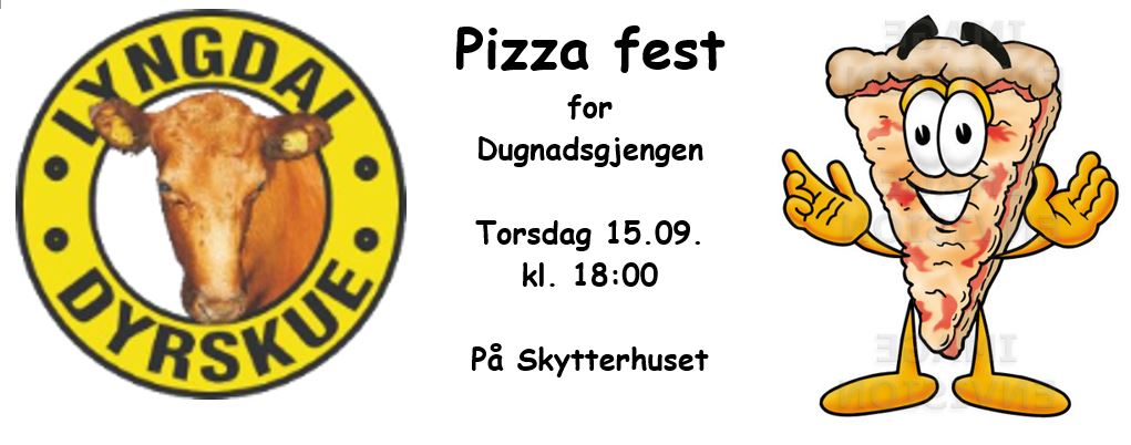 Pizza fest for de som deltok på Dyrsku-dugnad for Lyngdal Skytterlag