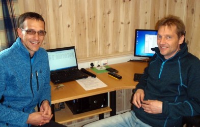 Sentrale medlemmer i IT-gruppa: Frode Aasegaard t.v. og Bjørn Lillebo