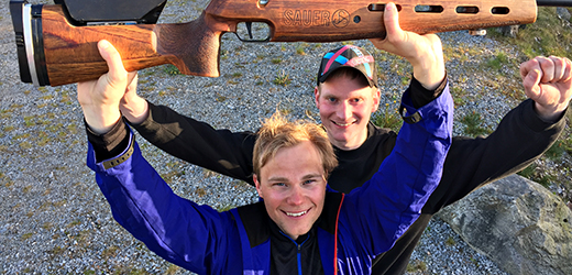 Martin Michalsen, Moss og Våler ble samlagsmester i seniorklassen. Anders Skaug bak.